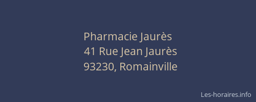 Pharmacie Jaurès