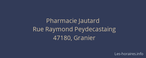 Pharmacie Jautard