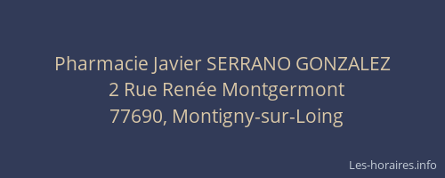 Pharmacie Javier SERRANO GONZALEZ
