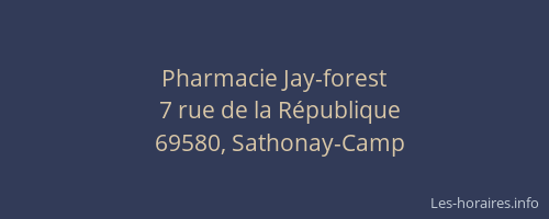 Pharmacie Jay-forest