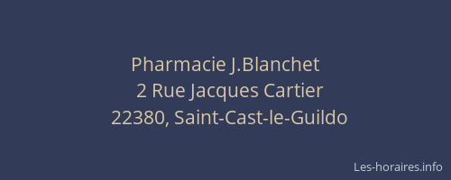 Pharmacie J.Blanchet