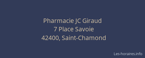 Pharmacie JC Giraud