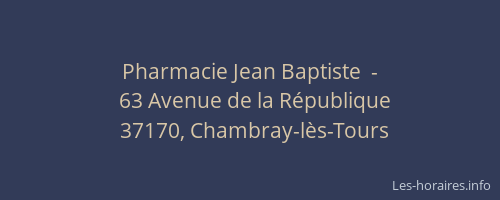 Pharmacie Jean Baptiste  -