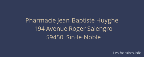 Pharmacie Jean-Baptiste Huyghe