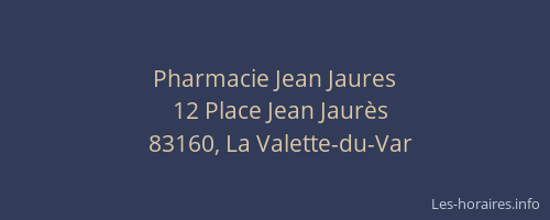 Pharmacie Jean Jaures