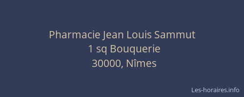 Pharmacie Jean Louis Sammut