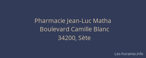 Pharmacie Jean-Luc Matha