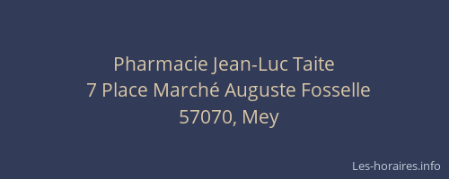 Pharmacie Jean-Luc Taite