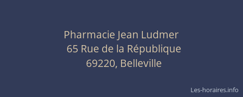 Pharmacie Jean Ludmer