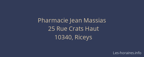 Pharmacie Jean Massias
