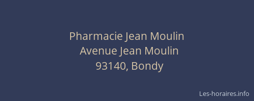 Pharmacie Jean Moulin