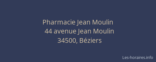 Pharmacie Jean Moulin