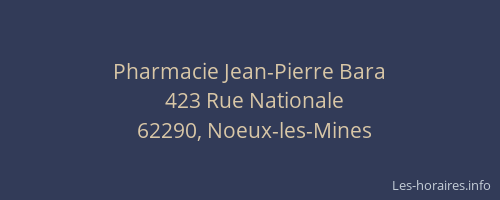 Pharmacie Jean-Pierre Bara