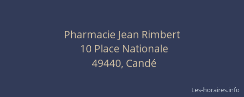 Pharmacie Jean Rimbert