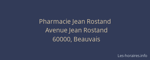 Pharmacie Jean Rostand
