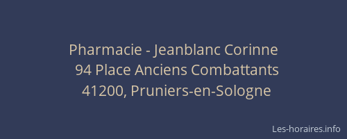 Pharmacie - Jeanblanc Corinne