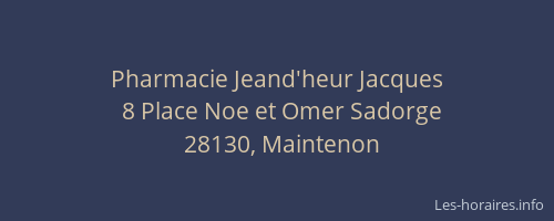 Pharmacie Jeand'heur Jacques