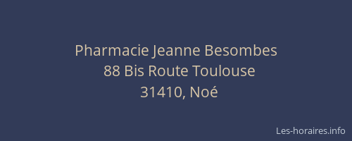 Pharmacie Jeanne Besombes