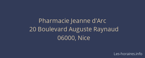 Pharmacie Jeanne d'Arc