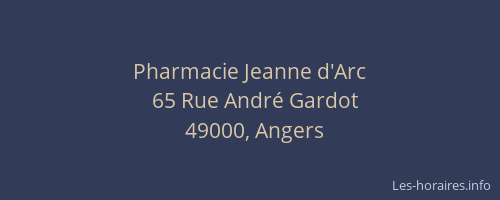 Pharmacie Jeanne d'Arc