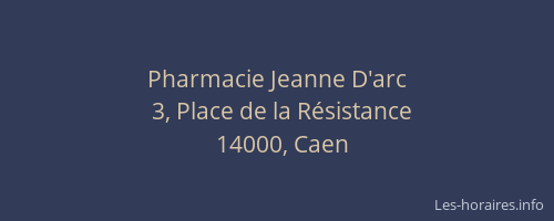 Pharmacie Jeanne D'arc