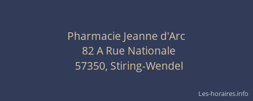 Pharmacie Jeanne d'Arc