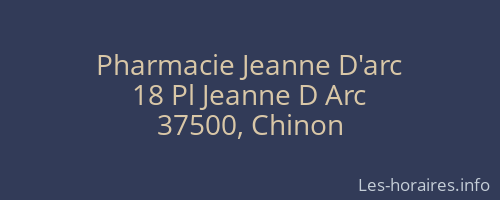 Pharmacie Jeanne D'arc