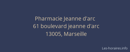 Pharmacie Jeanne d'arc