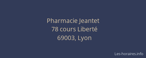 Pharmacie Jeantet