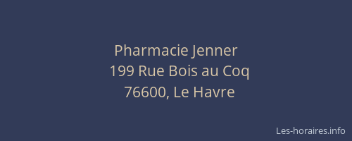 Pharmacie Jenner