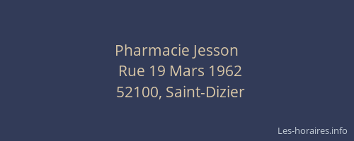 Pharmacie Jesson
