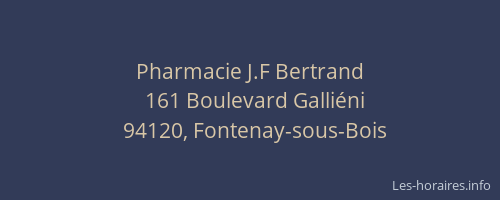 Pharmacie J.F Bertrand