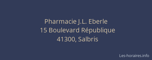 Pharmacie J.L. Eberle