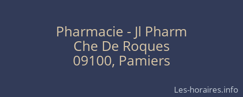 Pharmacie - Jl Pharm