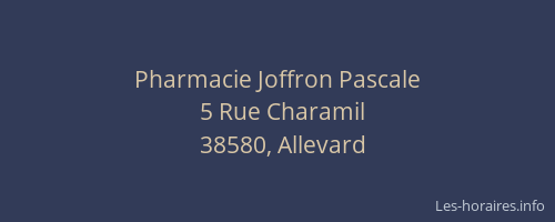 Pharmacie Joffron Pascale