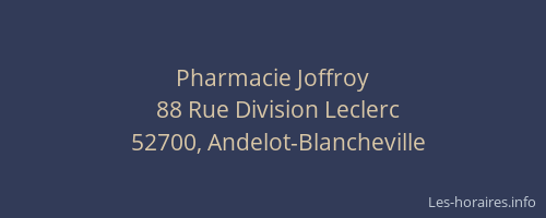 Pharmacie Joffroy