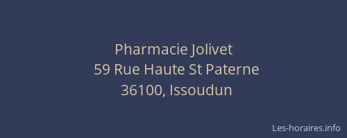 Pharmacie Jolivet
