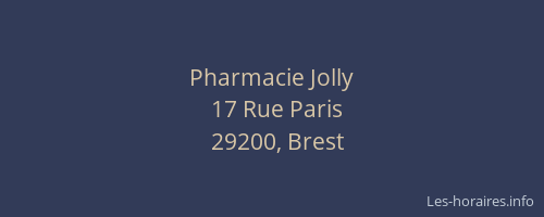 Pharmacie Jolly