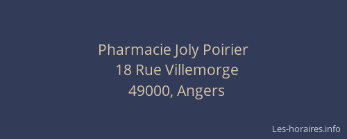 Pharmacie Joly Poirier