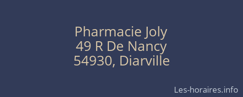 Pharmacie Joly