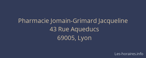 Pharmacie Jomain-Grimard Jacqueline
