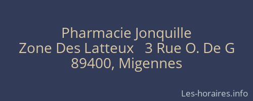 Pharmacie Jonquille