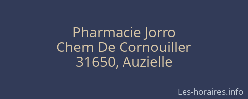 Pharmacie Jorro
