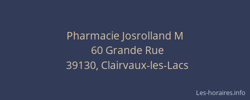 Pharmacie Josrolland M
