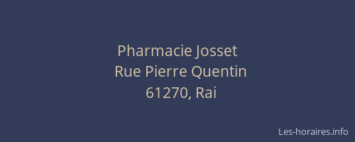 Pharmacie Josset