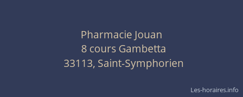 Pharmacie Jouan