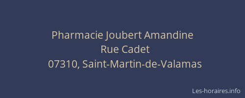 Pharmacie Joubert Amandine