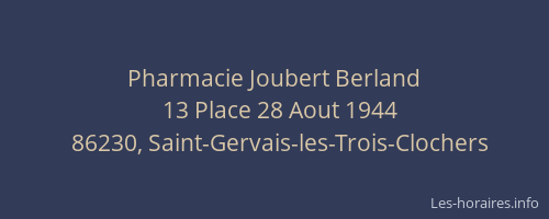 Pharmacie Joubert Berland