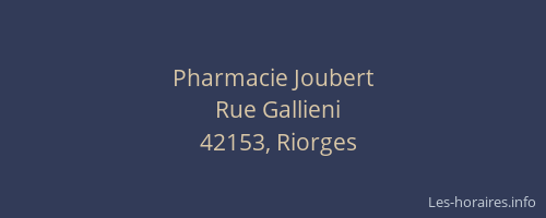 Pharmacie Joubert