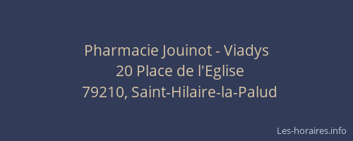 Pharmacie Jouinot - Viadys